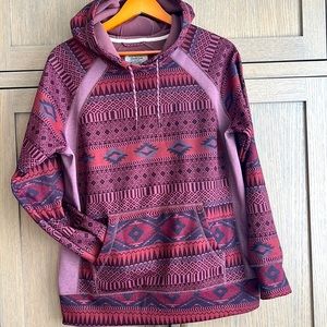 BURTON Aztec Print Hoodie Pullover - M